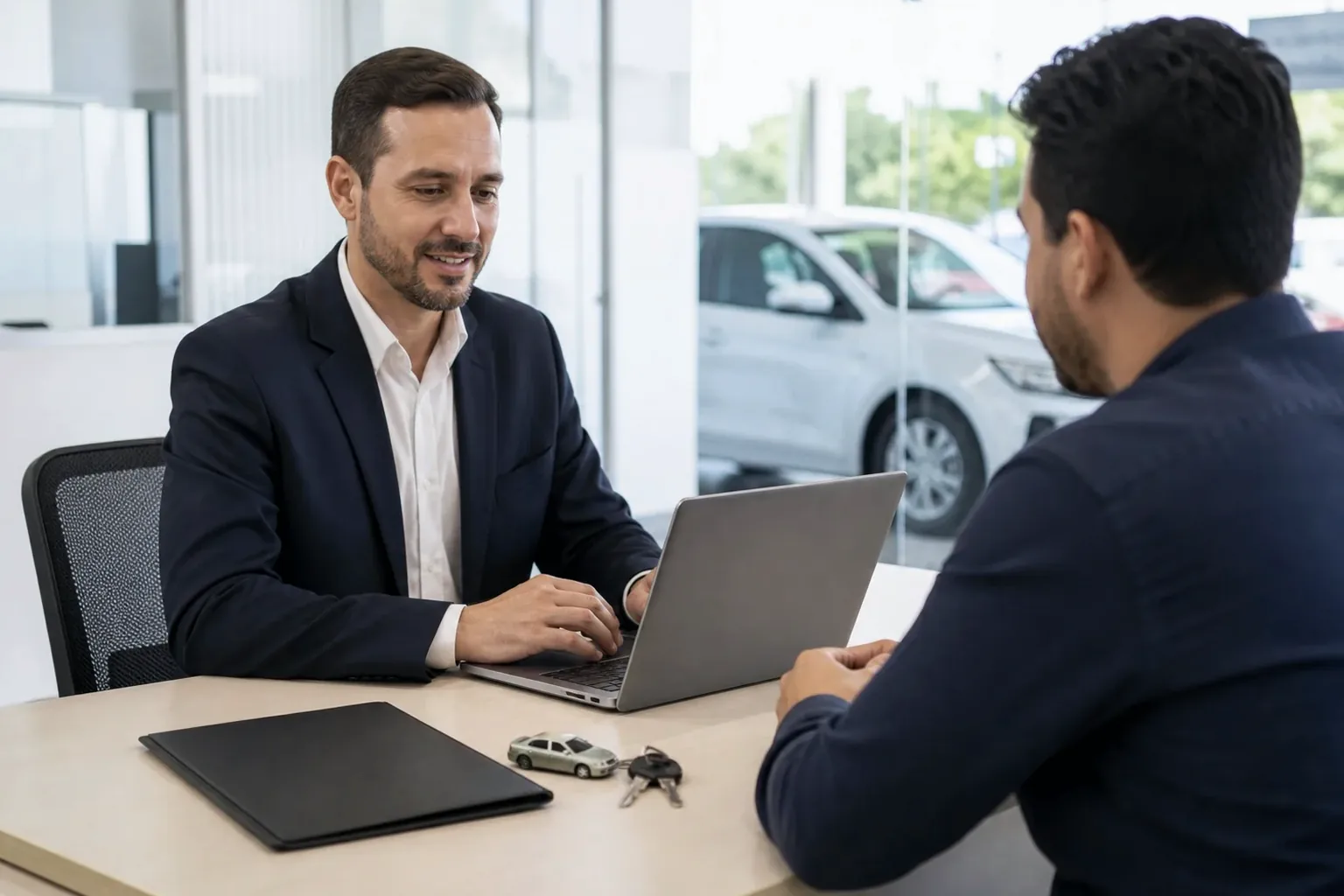 Atendimento para licenciamento de veículos realizado por profissionais em um despachante.